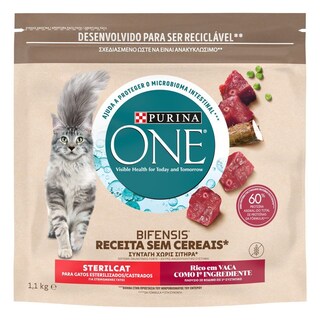PURINA ONE | Γατοτροφή Sterilcat Bifensis Βοδινό 1.1kg