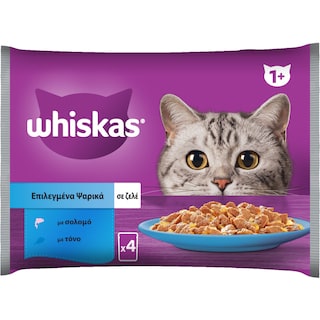 Γατοτροφή Ψαρικά σε Ζελέ 4x85g