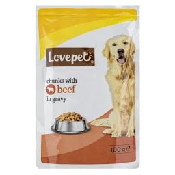 LOVEPET | Σκυλοτροφή Υγρή Βοδινό 100g