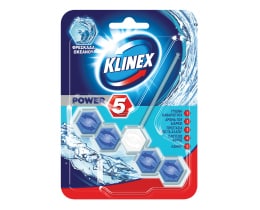 KLINEX | Καθαριστικό Τουαλέτας WC Block Power 5 Φρεσκάδα Ωκεανού 55gr