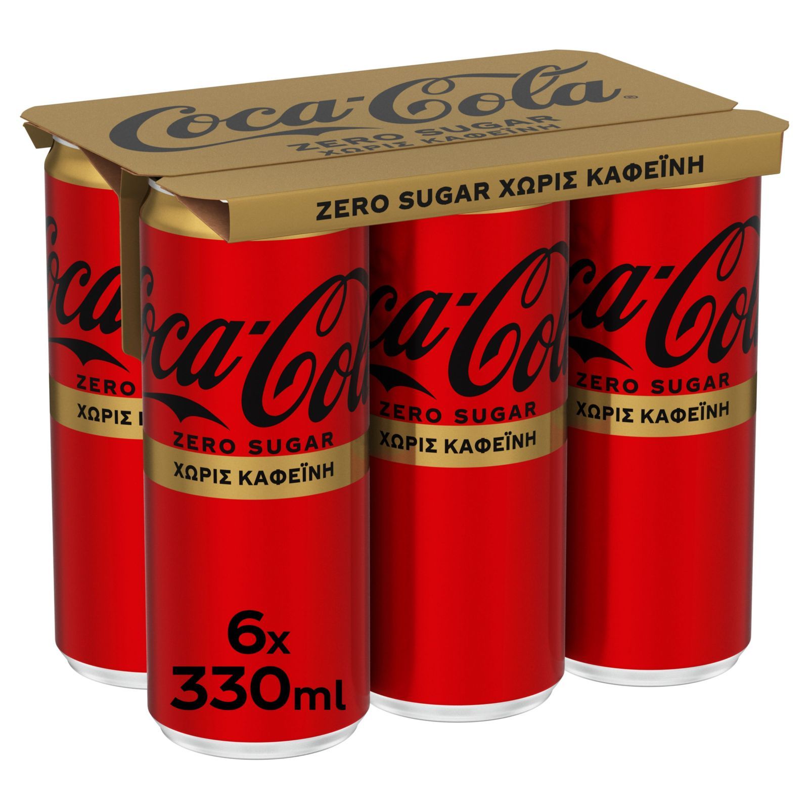COCA COLA Αναψυκτικό Zero Χωρίς Καφείνη 6x330ml