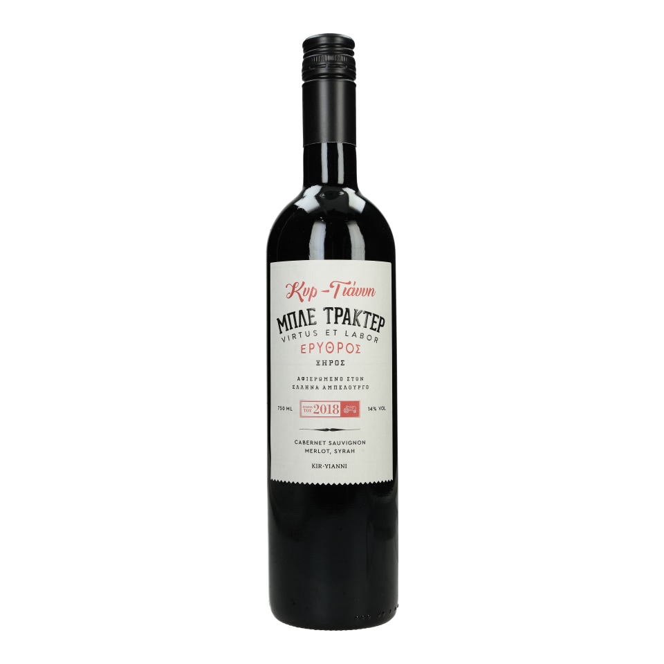ΚΥΡ ΓΙΑΝΝΗ Οίνος Ερυθρός Μπλε Τρακτέρ 750ml