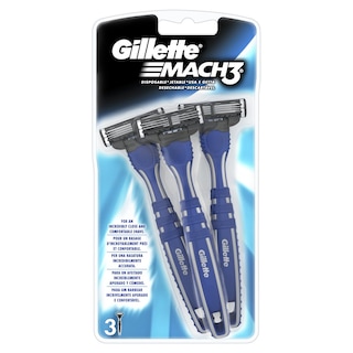 GILLETTE | MACH 3 | ΞΥΡΙΣΤΙΚΗ ΜΗΧΑΝΗ ΜΙΑΣ ΧΡΗΣΗΣ  3 ΤΕΜ