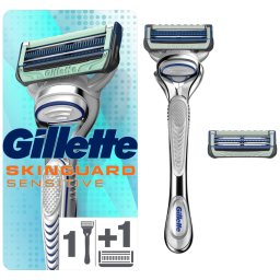 GILLETTE | Ξυριστική Μηχανή SkinGuard Sensitive + 2 Κεφαλές 1 Τεμάχιο