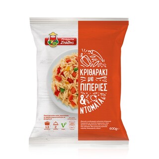 ΜΠΑΡΜΠΑ ΣΤΑΘΗΣ | Κριθαράκι με Πιπεριές & Ντομάτα 600g