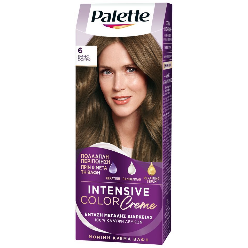 PALETTE Βαφή Μαλλιών Intensive Color 6 Ξανθό Σκούρο 1 Τεμάχιο