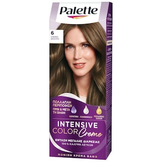 PALETTE | Βαφή Μαλλιών Intensive Color 6 Ξανθό Σκούρο 1 Τεμάχιο