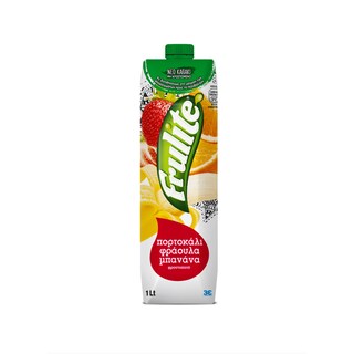 FRULITE | Φρουτοποτό Πορτοκάλι Μπανάνα Φράουλα 1 lt