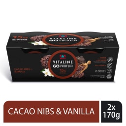 VITALINE | Επιδόρπιο Γιαουρτιού Protein Βανίλια Κακάο 2x170g