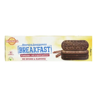 ΒΙΟΛΑΝΤΑ | Μπισκότα Breakfast Βρώμη και Χαρούπι 180g