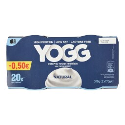Επιδόρπιο Yogg High Protein Natural 2x170g
