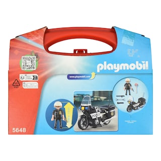PLAYMOBIL | Βαλιτσάκι Αστυνόμος με Μοτοσικλέτα 1 Τεμάχιο