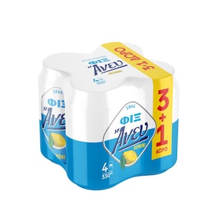 FIX | Μπύρα Άνευ Λεμόνι Χωρίς Αλκοόλ Κουτί 330ml 3+1 Δώρο