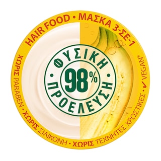 FRUCTIS | Μάσκα Μαλλιών Hair Food Banana Ξηρά Μαλλιά 390ml