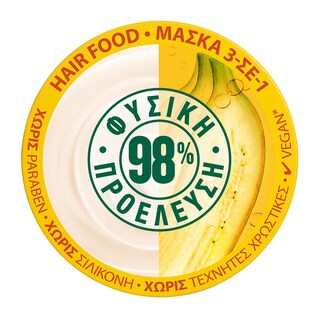 FRUCTIS | Μάσκα Μαλλιών Hair Food Banana Ξηρά Μαλλιά 390ml