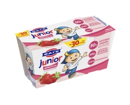 JUNIOR | Παιδικό Γιαούρτι Φράουλα 2x140g Έκπτωση 0.3E