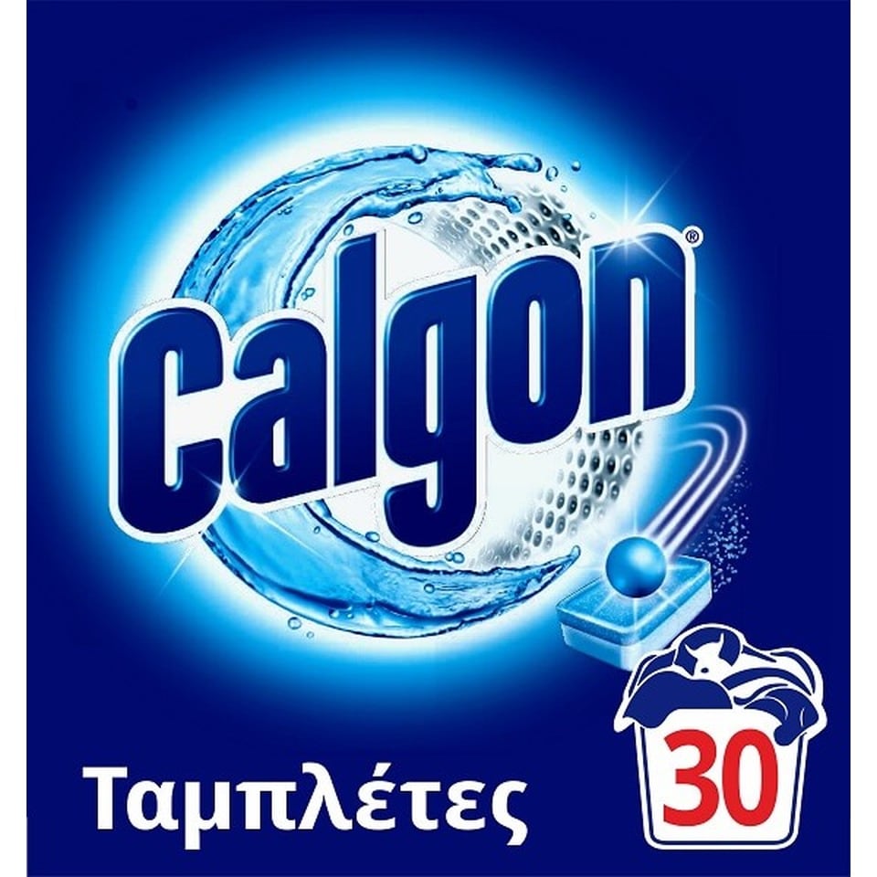 CALGON Αποσκληρυντικό Νερού Πλυντηρίου Ρούχων Ταμπλέτες 30 Τεμάχια