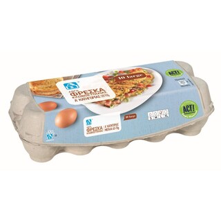 ΑΒ | Αυγά Φρέσκα Κλωβοστοιχίας Large 10 Τεμάχια