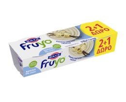 FRUYO | Επιδόρπιο Γιαουρτιού Βανίλια 0% 3x170g 2+1 Δώρο 2+1 ΔΩΡΟ