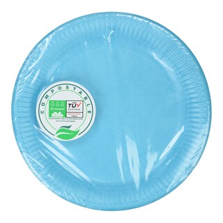 DECORATA | Πιάτα Βιοδιασπώμενα 23cm Τυρκουάζ 8 Τεμάχια