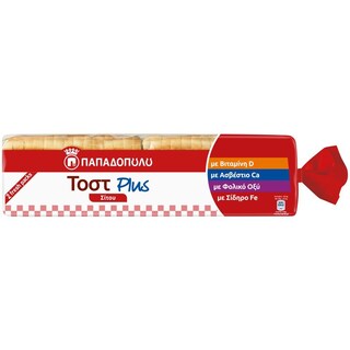 ΠΑΠΑΔΟΠΟΥΛΟΥ Ψωμί Τοστ Σίτου Plus 700g