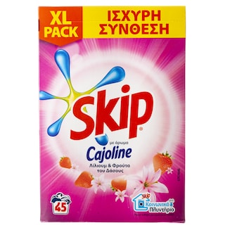 SKIP | Σκόνη Πλυντηρίου Ρούχων Cajoline Λίλιουμ & Φρούτα Δάσους 45 Μεζούρες