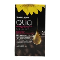 OLIA | COLOUR HAIR Νο 5.0 ΣΚΟΥΡΟ ΞΑΝΘΟ 1 ITEM
