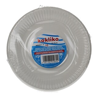 - | Πιάτα Χάρτινα Μεσαία 20cm Λευκά 10 Τεμάχια