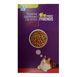 FAMILY FRIENDS | ΞΗΡΑ ΤΡΟΦΗ ΓΑΤΑΣ ΒΟΔΙΝΟ,ΚΑΡΟΤΑ ΚΑΙ ΠΡΑΣΙΝΑ ΛΑΧΑΝΙΚΑ 400 GR