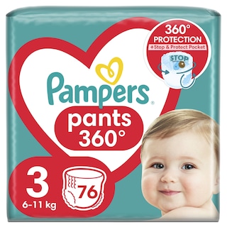 PAMPERS | Πάνες Βρακάκι Μωρού Pants Νο3 6-11kg Giant Pack 76 Τεμάχια