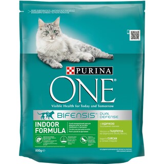 PURINA ONE | Ξηρά Τροφή Γάτας Indoor Γαλοπούλα 800 gr