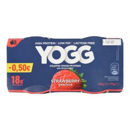 Επιδόρπιο Yogg High Protein Φράουλα 2x170g