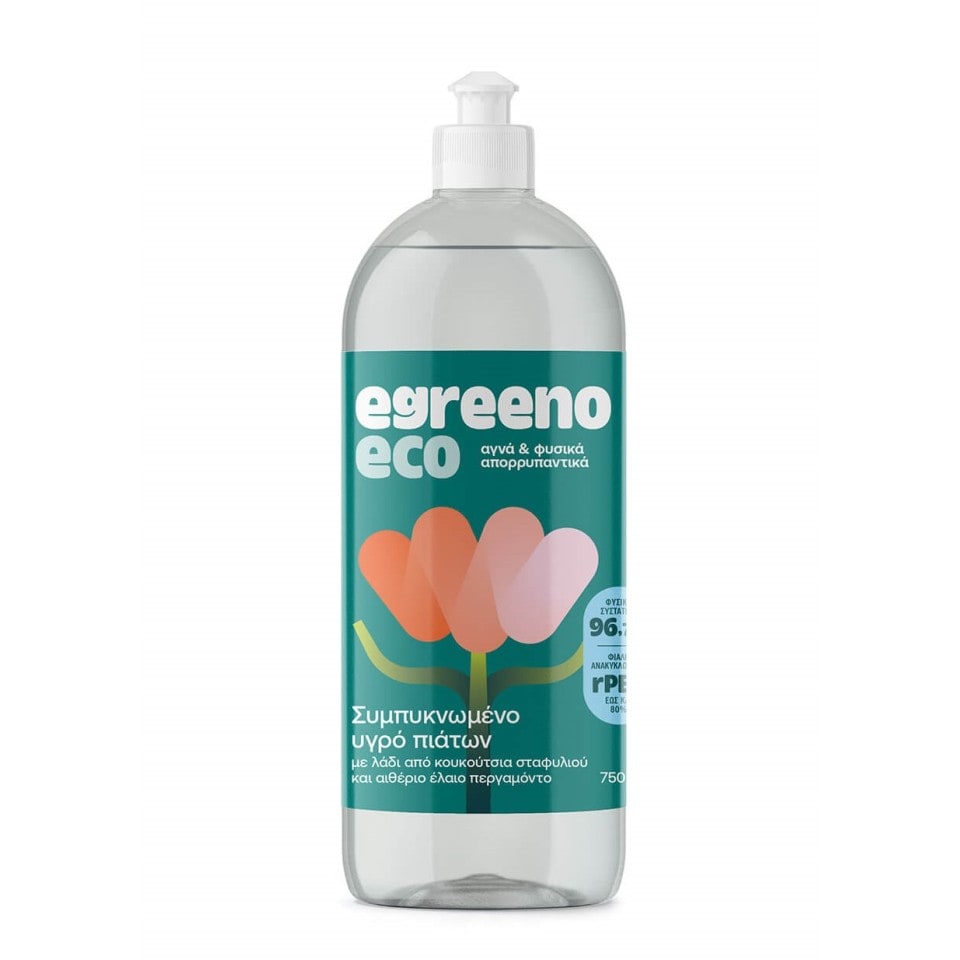 EGREENO Υγρό Πιάτων Eco Αιθέρια Έλαια 750ml