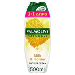 PALMOLIVE | Αφρόλουτρο Naturals Μέλι & Γάλα 500ml 1+1 Δώρο 500ML 1+1 ΔΩΡΟ