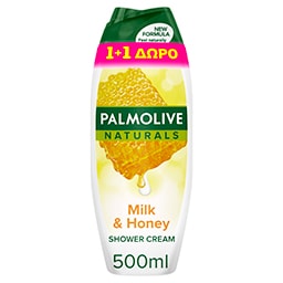 PALMOLIVE | Αφρόλουτρο Naturals Μέλι & Γάλα 500ml 1+1 Δώρο 500ML 1+1 ΔΩΡΟ