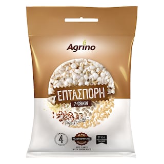 AGRINO | Ρυζογκοφρέτες Επτάσπορες Ατομικές 28gr