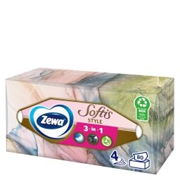 ZEWA | SOFTIS | Χαρτομάντηλα Επιτραπέζια 4 Φύλλα 193gr