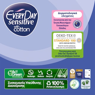 EVERY DAY | Sanitary Pads Sensitive Maxi Night Ultra Plus 10 Pieces