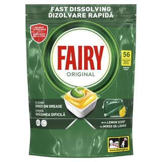 FAIRY | Κάψουλες Πλυντηρίου Πιάτων Original Λεμόνι 56 Τεμάχια