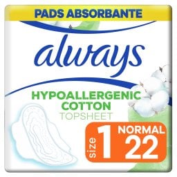 ALWAYS | Σερβιέτες Cotton Protection Ultra Normal Μέγεθος 1 22 Τεμάχια