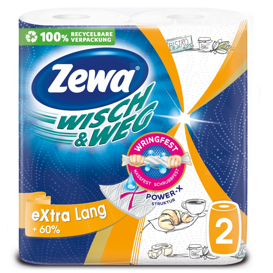 Χαρτί Κουζίνας Wisch & Weg Extra Lang 2 Τεμάχια