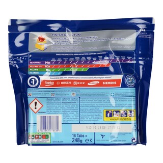 FINISH | Κάψουλες Πλυντηρίου Πιάτων Quantum Max Lemon  16 Τεμάχια