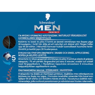 MEN PERFECT | Hair Dye N80 Natural Black Brown 1 Piece