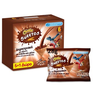 CHEETOS | Μπάρες Δημητριακών Sweetos Γάλα Κακάο 6 X 28gr