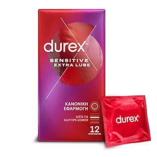 DUREX | Προφυλακτικά Sensitive Extra Lube 12 Τεμάχια