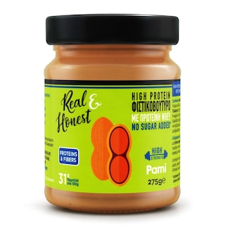 PAMI | REAL & HONEST | Φιστικοβούτυρο High Protein Χωρίς Προσθήκη Ζάχαρης 275g