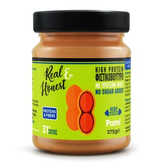 PAMI | REAL & HONEST | Φιστικοβούτυρο High Protein Χωρίς Προσθήκη Ζάχαρης 275g