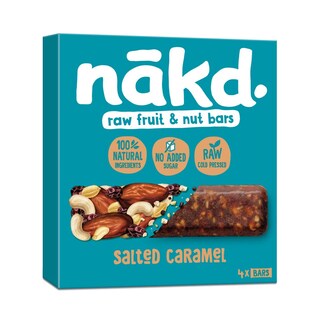 NAKD | Μπάρες Δημητριακών Salted Caramel 4 X 35 g