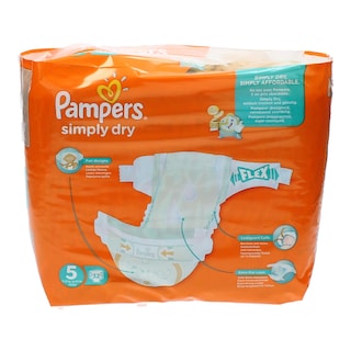 PAMPERS | SIMPLY DRY | ΠΑΝΕΣ ΜΩΡΟΥ JUNIOR 11 - 25 KGR No 5 32 ΤΕΜ