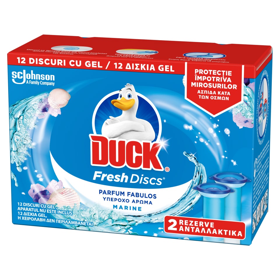 Duck Fresh Discs – Basis für WC-Scheiben, Duft Marine – Packung